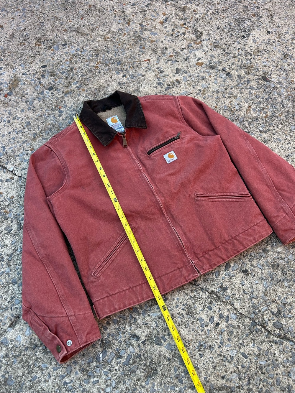 VTG Carhartt Detroit Jacket WJ097 VRS Rose Salmon Women’s Size M - Picture 3 of 6